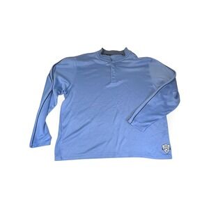 PGA Authentic Long Sleeve‎ Pullover Golf Shirt Blue X-Large